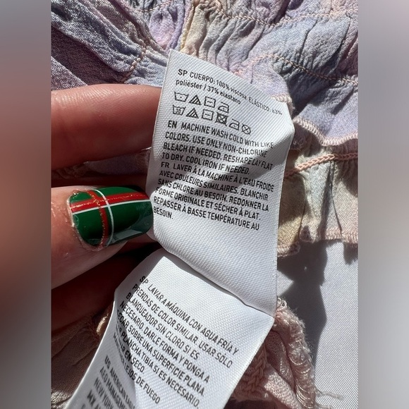 American Eagle Pastel Tie Dye Stretch Halter Top XL - Picture 9 of 9